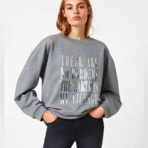 All Saints Women’s Freedom Iona Crewneck Sweatshirt Gray